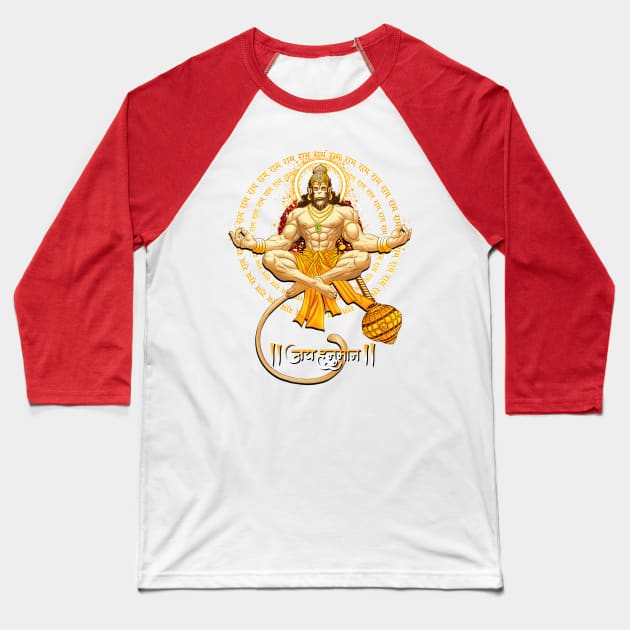 Ram Dut Hanuman - Jai Hanuman Baseball T-Shirt by Roy's Disturbia